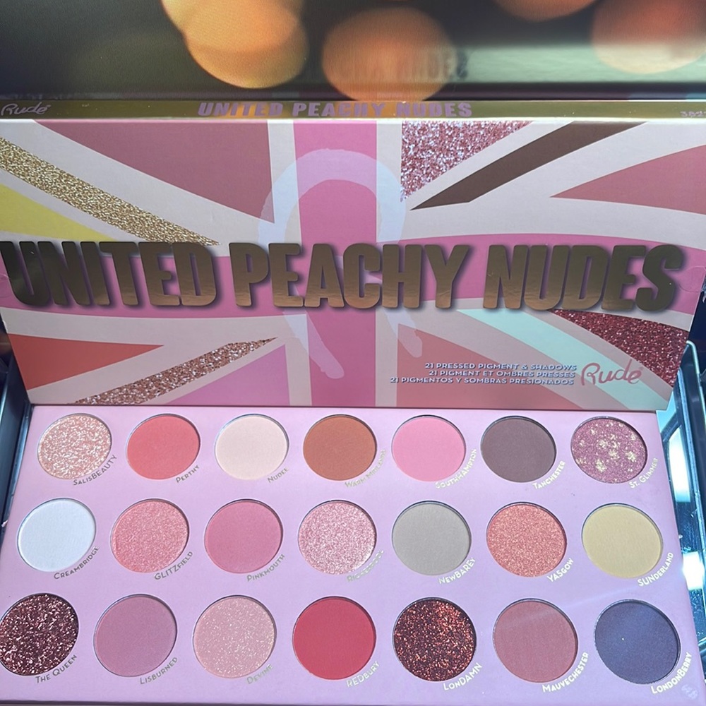 Rude Cosmetics ~ United Peach Nudes Eyeshadow Palette ~ BNIB